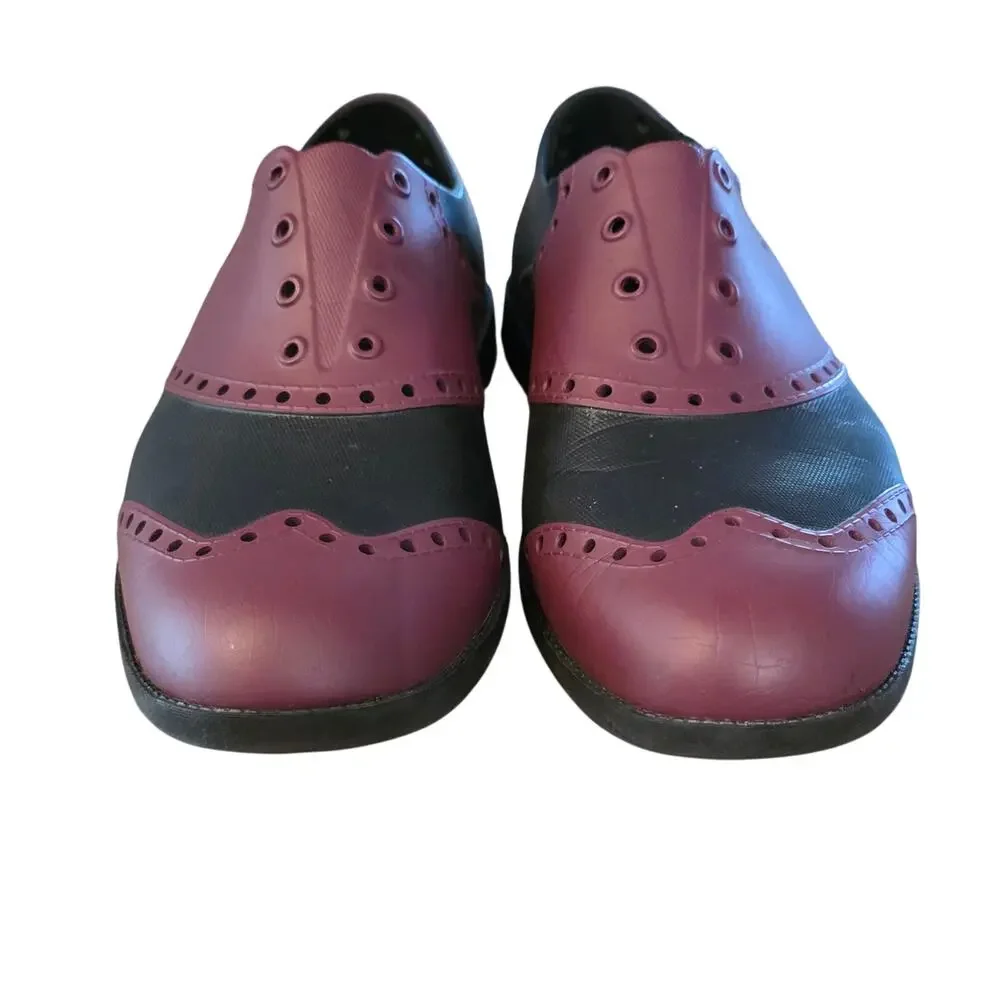 Biion‎ Golf Shoes Wingtips Crimson Red/Black Size 7